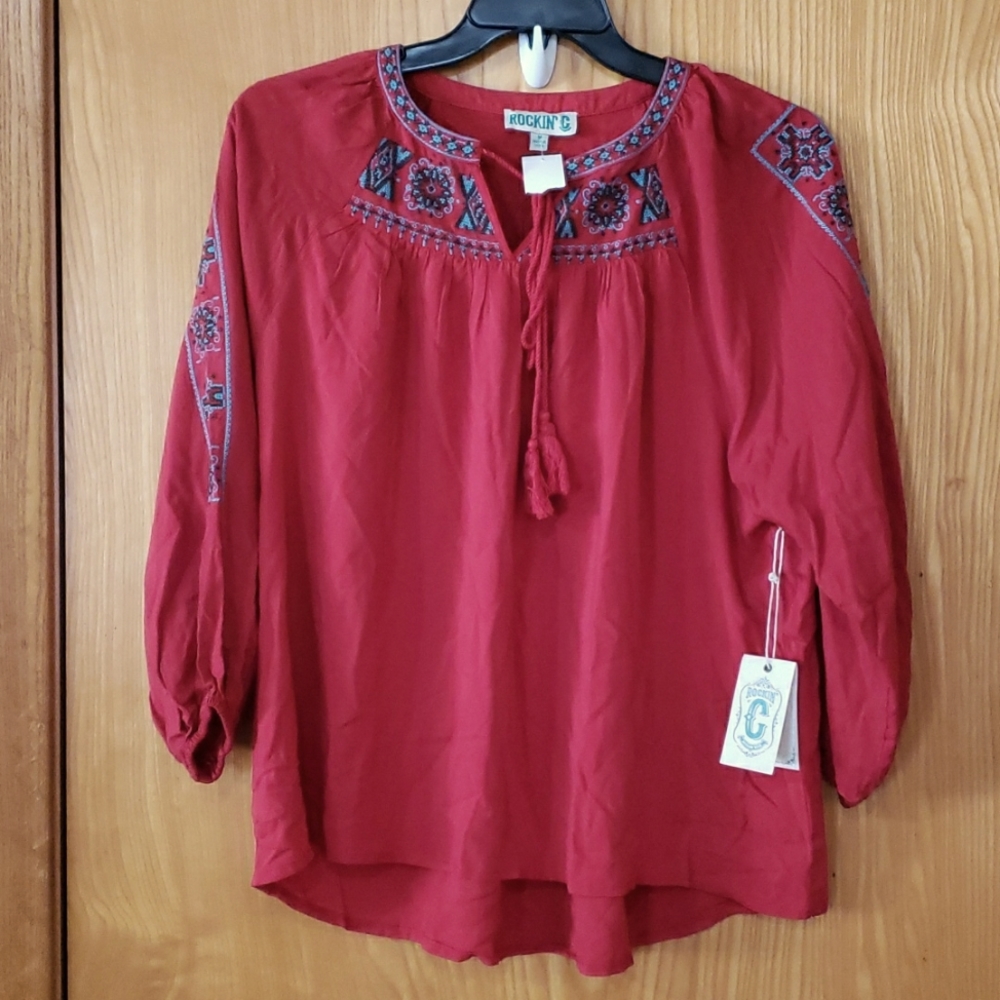 Rockin' C Mexican Style 3/4 Sleeve Shirt